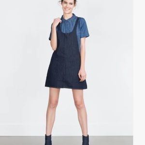 Zara Spaghetti Straps A Line Overall Style Dress